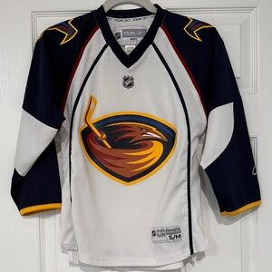 Reebok ATLANTA THRASHERS Navy and White Hockey Jersey